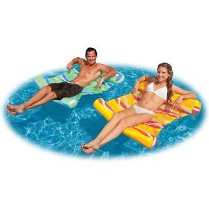 Water Hammock Lounge Float Adult Swimming Pool Raft Inflatable Floating Chair