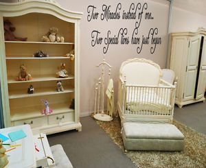 Twins Baby Room Wall Quote Decal Nursery Decor Kids Home Decor Lettering Sticker