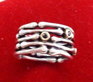 Pandora Ring 14k Gold Sterling Silver Gemstone Size 7