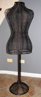 Modern Black Iron Metal Dress Form Body Mannequin Stand