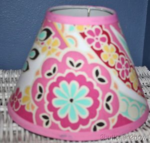 Lamp Shade MW Pottery Barn Teen PB Paisley Pop Pink Aqua Girls Room Decor Light