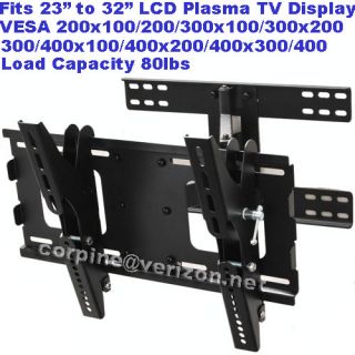 Articulating Plasma LCD Flat Screen Panel Tilt Swivel TV Wall Mount Bracket B17