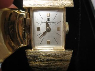 Vintage Baume Mercier Ladies 14k Gold Diamond Watch
