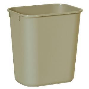 New Rubbermaid Beige Trash Can Waste Basket 13 Quart Home Office Bathroom Low $