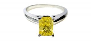 Radiant Diamond Engagement Ring 1 01 Ct Canary Yellow C