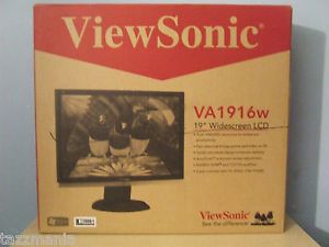 Used Boxed Viewsonic VA1916W 19" Widescreen LCD Monitor Power Cord VGA Cable
