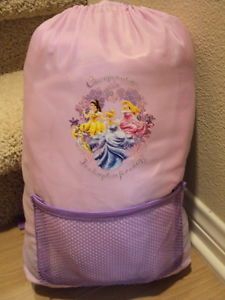 Disney Princess Kids Slumber Sleeping Bag Backpack Party Bedding Overnight