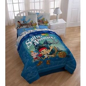 4 PC Jake and The Neverland Pirates Twin Bedding Set Disney Kids Comforter New