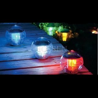 Solar Powered LED Floating Light Garden Swimming Pool Lake Ball Lamp Multi Color