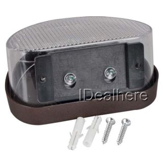 Garden Outdoor Solar Powered Pathway Shed Wall LED Landscape Fence Light Lamp