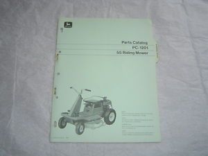 John Deere 55 Riding Mower Parts Catalog Manual Lawn Garden Tractor