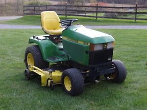 John Deere 455 Lawn Garden Diesel Tractor with 60" Mid Mount Mower 425 445