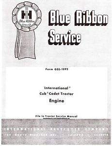 Cub Cadet Lawn and Garden Tractor Kohler K161S and K161T Engine Service Manual