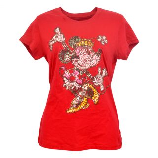 Official Disney T Shirt Tee Womens Magical Minnie Mouse Marquee Dot Red