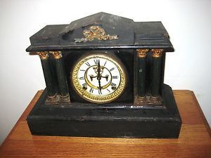 Antique Ansonia Cast Iron Mantel Clock