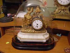 Antique French Gilt Figural Mantel Clock 19th Century