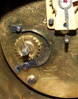 French Antique Art Nouveau Inlaid Mahogany Bracket Mantel Clock Working 18