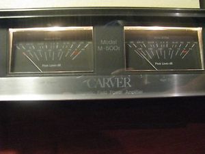 Carver M 500T 2 Channel Amp in Mint Perfect Working Order Beautiful Meter Ligh
