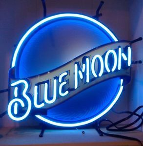 Authentic Blue Moon Neon Sign Real Beer Neon Pub Light