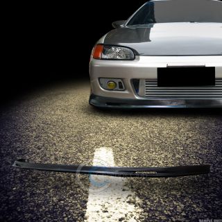 Blk MU Type PU Urethane Front Bumper Spoiler Lip Body Kit 92 95 Civic 2D 3D EG6