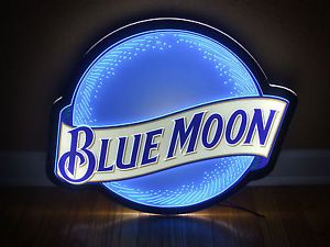 Blue Moon Neon LED Beer Bar Lighted Sign
