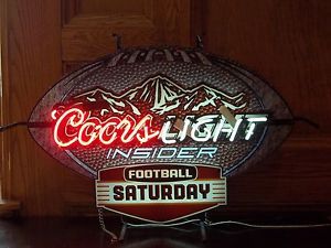 Coors Light Beer Football Neon Light Sign