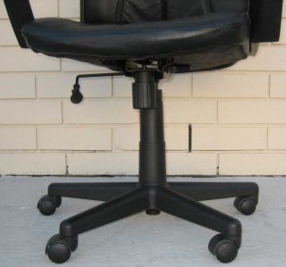 Broyhill Furniture Brands Intl Swivel Height Adjust Black Leather Office Chair