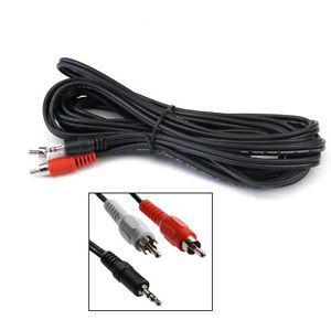 15ft 3 5mm Stereo Mini Plug Male to 2 RCA Male Stereo Audio Cable Adapter 111