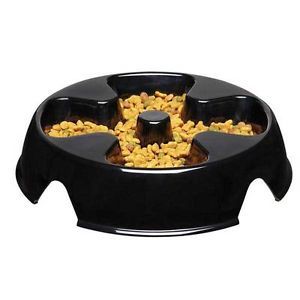 Black ProSelect Control Slow Feeder Pet Bowl Large Dog Food Anti Gulp Dish 7 Cup