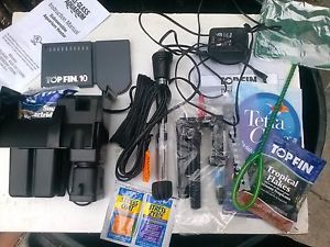 Fish Tank 10 Gallon Set Up Filter New Heater and Thermometer Sticker Nice