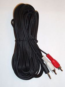 25ft 3 5mm 1 8" Mini Plug to 2 RCA Male Stereo Audio Cable