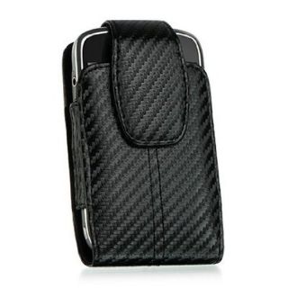 New Black Vertical Carbon Fiber Holster Case Belt Clip Pouch for Cell Phones