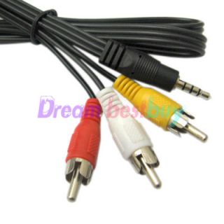 3 5mm Plug to 3 RCA AV Video Audio Cable for DV MP4