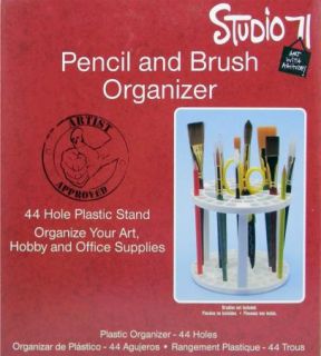 Pencil Brush Organizer 44 Hole Plastic Stand for Art Hobby Office Supplies