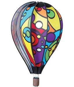 Rainbow Orbit Hot Air Balloon 26 inch Hanging Spinner 25759 Outdoor Garden Decor