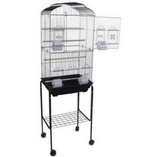 Large Cockatiel Parakeet Finch Canary Cage Bird Cage with Black Stand 6803 4813