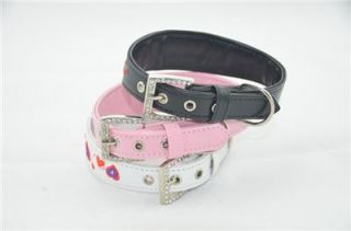 Luxury Small Dog Collar Large Dog Collars Embroidery 2012 New Fashion 3 Colors
