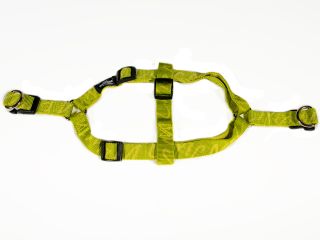 Cesar Millon Black Jacquard Nylon Dog Harness Collar Size Medium Large 20 28"