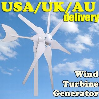 Brand New 300W Watt Wind Turbine Generator with 6 Blades Light and Powerful D8