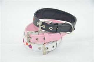 Luxury Dog Collar Wholesale Pet Collars for Small Large Dogs Embroidery 3 Colors