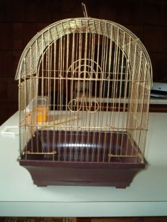 Vintage Domed Small Hartz Bird Cage Accessories Portable Travel Size