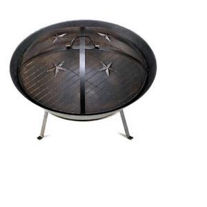 New Cast Iron Western Stars Style Fire Pit Portable Outdoor Fireplace