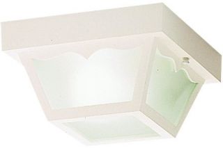 Kichler 9320 White Wrought Iron 1 Light Outdoor Ceiling Fixture