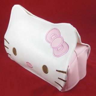 Lovely "Hello Kitty" Paper Towel Leather Holder Box
