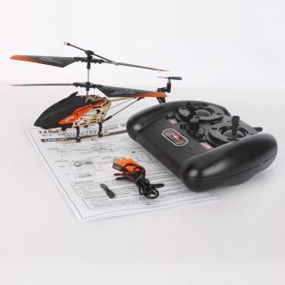 2 4GHz 3 Channel Radio Remote Control RC 3CH Helicopter with Gyro Black Orange