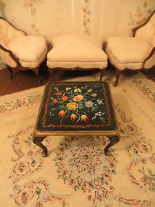 Dollhouse Miniature Furniture Artisan Rosemarie Torre Hand Painted Table
