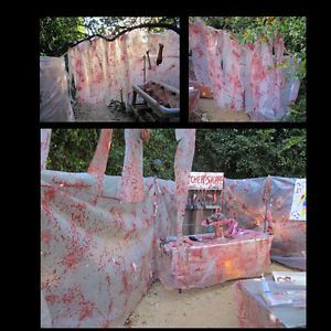 Bloody Butcher Plastic Halloween Haunt Decor Paint Backdrop