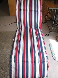 Chaise Lounge Cushion Patio Planetary Stripe Red White Blue Stripes New