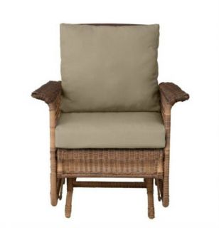 Outdoor Wicker Deep Seat Chair Cushion Set Patio Taupe