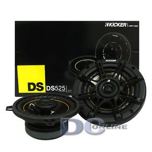 Kicker DS525 5 1 4" 5 25 inch 2 Way Car Audio Speakers Pair 11DS525 013034019924